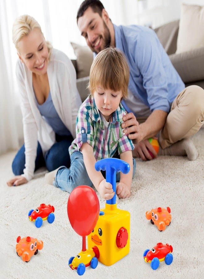 BAKAM Toddler Toys 3-4 for Boys Girls, Balloon Launcher & Powered Car Set, Fun Toddlers STEM Toy Balloon Pump Cars Racer Kit for Kids 3-5 (Duck) - Image 2